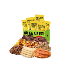 疯狂小狗 狗零食 宠物零食大礼包 800g+风干牛肉粒60g