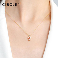 CIRCLE 珠宝Spuma系列三颗Akoya海水珍珠24K镀金项链