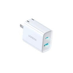 UGREEN 绿联 50545 手机充电器 USB-A/Type-C 30W 白色