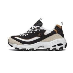 SKECHERS 斯凯奇 D'LITES 1.0 女子休闲运动鞋 66666228/BKGD 黑色/金色 37