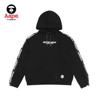 Aape 女装秋冬字母印花LOGO串标织带休闲连帽加绒卫衣3502XXB