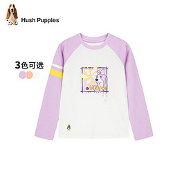 Hush Puppies 暇步士 童装女童2022秋季新款卡通长袖圆领T恤HPQQGD23CT822