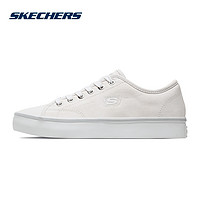 SKECHERS 斯凯奇 女鞋新款低帮绑带板鞋 帆布鞋休闲鞋66666131/WHT