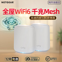 NETGEAR 美国网件 网件RBK352高速WiFi6千兆Mesh大户型子母无线路由器5g全屋WiFi覆盖