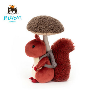 jELLYCAT 采蘑菇小松鼠 可爱公仔儿童安抚毛绒玩具玩偶生日礼物 采蘑菇小松鼠 H20 X W9 CM