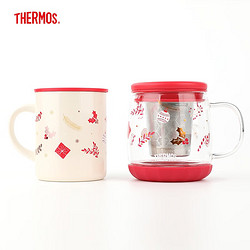 THERMOS 膳魔师 小红帽系列 套装（玻璃杯 430ml+把手杯 340ml）