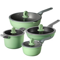 COOKER KING 炊大皇 竹青石系列 NG18ZQ+CG30ZQ 锅具套装 4件套(铝合金)