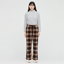 UNIQLO 优衣库 女士法兰绒松紧长裤 440787