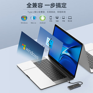 SETMSPACE 合金桌面 Type-c扩展坞USB-C拓展坞转换3.0分线器转HDMI苹果适用 12合1多屏扩展-4K