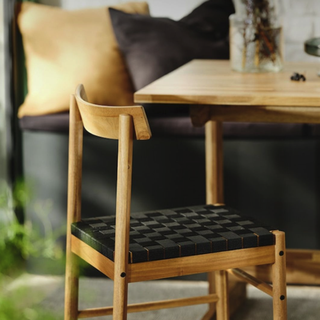 IKEA 宜家 NACKANAS 纳坎耐斯 实木餐桌椅组合 一桌四椅 140*76*75cm
