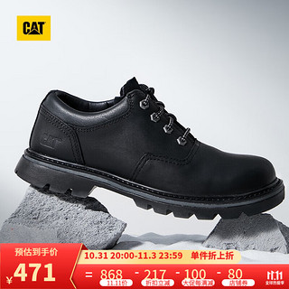 CAT 卡特彼勒 男士休闲皮鞋 P723236K3BMC09 黑色 43