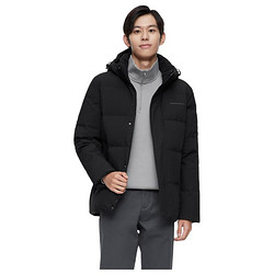 bosideng波司登男士短款羽绒服b20145101黑色17592a