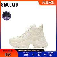 STACCATO 思加图 冬季新款时尚老爹鞋女加绒厚底休闲运动鞋女鞋D8602DD1