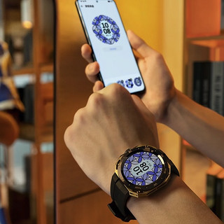 HUAWEI 华为 WATCH GT Cyber 时尚雅致款 智能手表 46mm 魅海蓝不锈钢表壳 蓝色橡胶表带（北斗、血氧、GPS）