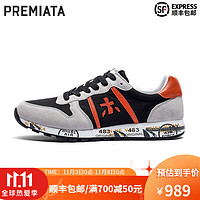 PREMIATA 男鞋秋季休闲鞋韩版潮流板鞋百搭透气运动鞋 87188-黑卡其 39