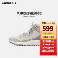 MERRELL 迈乐 经典雪地靴女 BRAVADA高帮加绒保暖防水防滑减震冬靴J002506 J002506 白 37