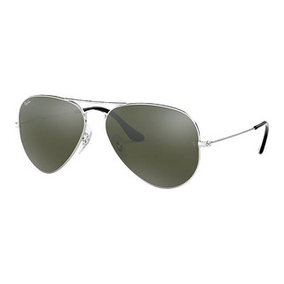 Ray-Ban 雷朋 Aviator飞行员系列 太阳镜 RB3025-003/40 银色框墨绿色片 62mm