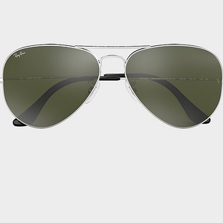 Ray-Ban 雷朋 Aviator飞行员系列 太阳镜 RB3025-003/40 银色框墨绿色片 62mm