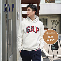 Gap 盖璞 男女装秋季LOGO碳素软磨抓绒连帽卫衣791339 情侣休闲运动上衣