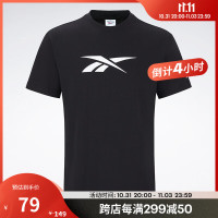 Reebok 锐步 官方男女TEE经典LOGO简约运动休闲百搭短袖T恤GR8484 GR8481 A/S