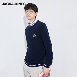 JACK&JONES 杰克琼斯 男士刺绣针织衫 221424016