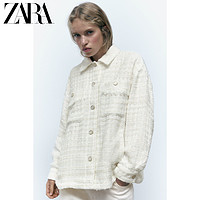 ZARA 秋冬新款 女装 毛边饰层纹理衬衫外套 8073287 712