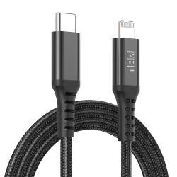 米量 MFi认证 iPhone PD编织数据线 黑色-1.2米 3A