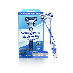 Schick 舒适 水次元5手动剃须刀 1刀架+2刀头