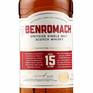 BENROMACH 本诺曼克 斯佩塞单一麦芽苏格兰威士忌 Benromach 洋酒原装 15年