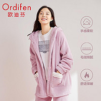 ordifen 欧迪芬 女士长毛绒连可外穿家居服套装可外穿活动 PH1705