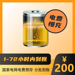 电费200元 国家电网 电费预存200元 分批到账 72小时内到账 [上海地区维护]