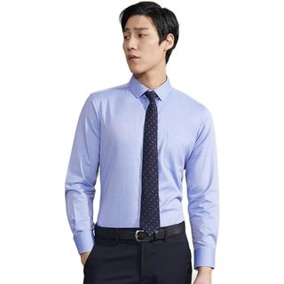 YOUNGOR 雅戈尔 男士纯棉长袖衬衫 GLDP10171 湖蓝 37