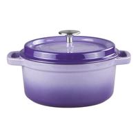 EDGING 典匠 炖锅(22cm、2.6L、铸铁、经典紫、内白款)
