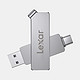  Lexar 雷克沙 D30C系列 LJDD30C064G-BNSNC USB3.1 U盘 银色 64GB USB-C/USB双口　