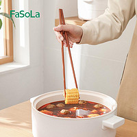 FaSoLa 火锅专用筷子防滑防烫家用捞面公筷油炸耐高温加长实木筷子