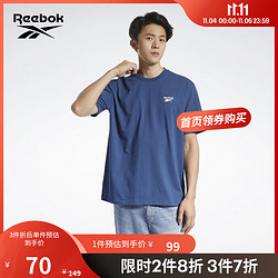 Reebok 锐步 官方2022新款男女TEE基础logo款休闲圆领短袖HI4996 HI4996 A/L