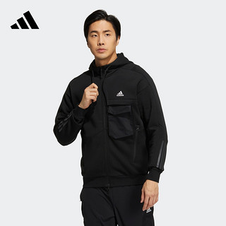 adidas 阿迪达斯 官方男装冬季新款运动连帽夹克外套HN9032 HN9031