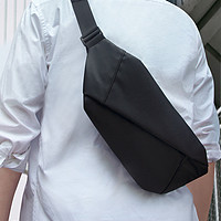 OIWAS 爱华仕 男士挎包胸包腰包手机包黑色包包防泼水简约有型时尚潮包