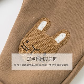 加绒儿童冬装裤子女童加绒裤休闲长裤