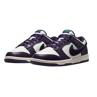 NIKE 耐克 Dunk Low Retro 男子运动板鞋 DQ7683-100 帆白/华丽紫/海神绿/华丽紫/黑 42.5