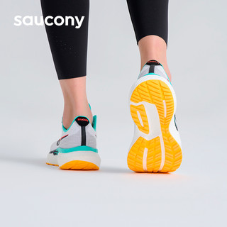 saucony 索康尼 Triumph胜利19跑步鞋女轻便透气运动鞋训练减震跑鞋 38.5 白色机甲