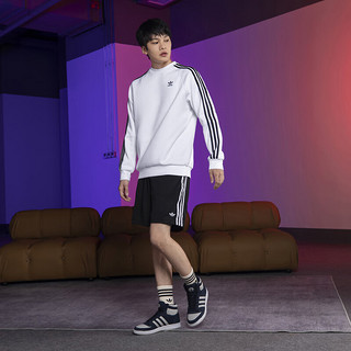 adidas 阿迪达斯 官方三叶草男装冬季运动休闲圆领长袖卫衣套头衫HE9483 白 S