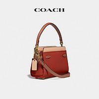 COACH 蔻驰 拼色TATE18号斜挎包 B4/红砂色 混合色