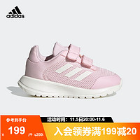 adidas阿迪达斯官方Tensaur Run 2.0 CF女婴童经典魔术贴学步鞋GZ5854 粉/白 24(140mm)