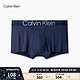 Calvin Klein CK内衣男士醒目提花LOGO腰边舒适透气低腰贴身平角内裤NB2974 8SB-藏蓝色 L