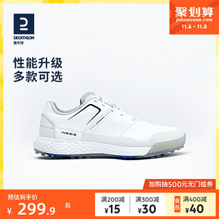 DECATHLON 迪卡侬 高尔夫球鞋男新款 防水透气轻便有钉鞋 舒适运动鞋IVE2（40、透气款-蓝色）