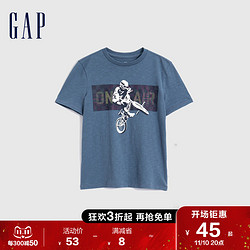 Gap 盖璞 男童纯棉运动印花短袖T恤825601