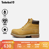 Timberland 童鞋经典小童防水抓地高帮黄靴|12809 12809W/小麦色 30(6孔黄铜鞋眼）