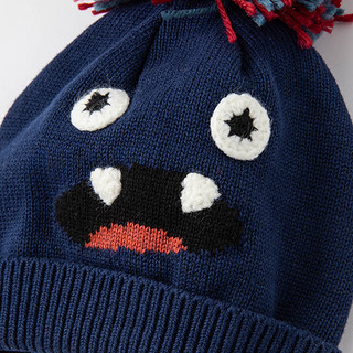 戴维贝拉 儿童帽子新款冬装男童套头帽小童宝宝针织毛线帽洋气