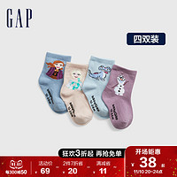 Gap 盖璞 女幼童冬季2022新款中筒袜四双装512887童装